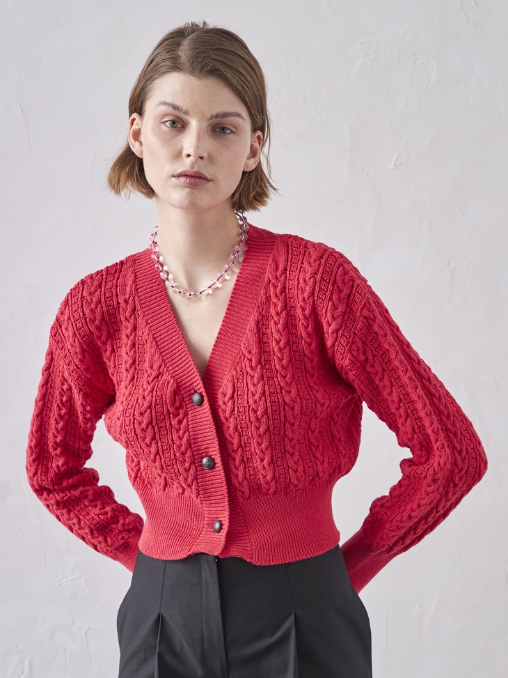 SPRING CABLE CARDIGAN